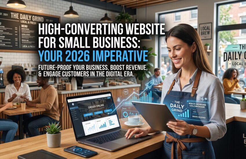 high converting website for small business showing user journey and lead generation elements