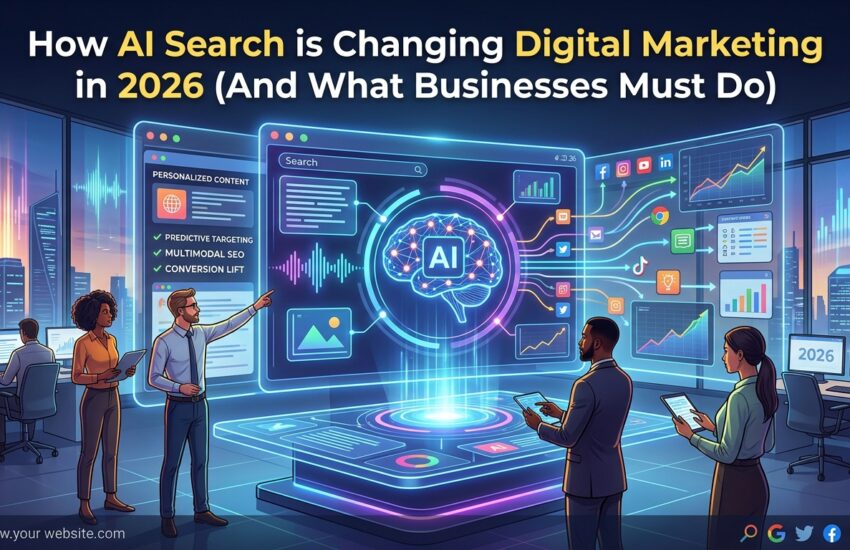 AI search transforming digital marketing strategies in 2026 with generative search, automation, and data-driven insights