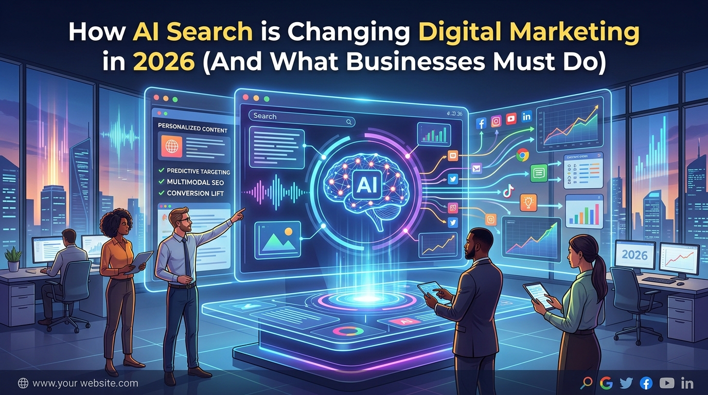AI search transforming digital marketing strategies in 2026 with generative search, automation, and data-driven insights