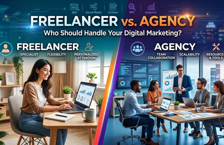 Freelancer vs agency digital marketing comparison for small businesses choosing the right partner