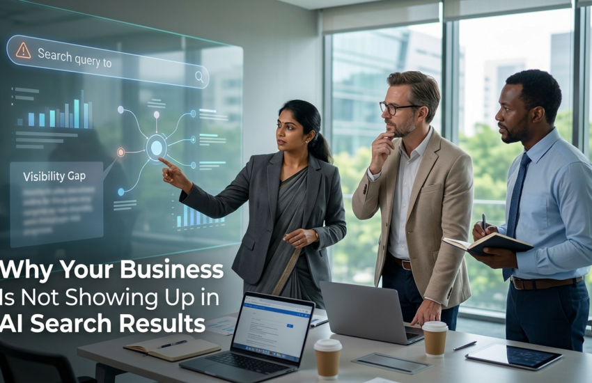 business visibility in AI search results showing digital marketing strategy for lead generation