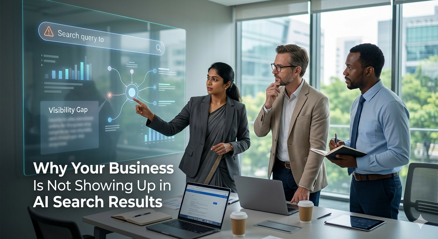 business visibility in AI search results showing digital marketing strategy for lead generation