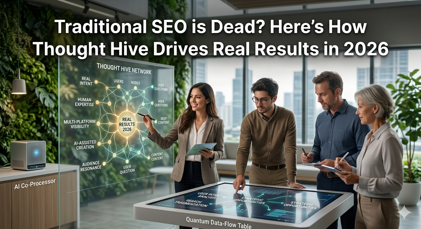 Digital marketing strategy illustration showing shift from traditional SEO to AI-driven search and modern marketing approaches in 2026