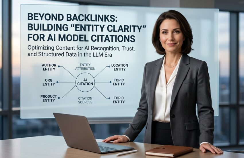Illustration of AI analyzing entities and connections for SEO beyond backlinks