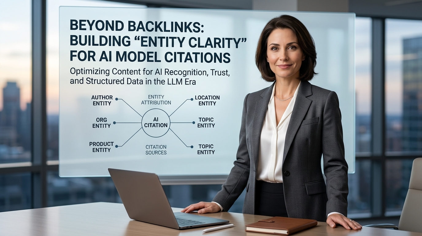 Illustration of AI analyzing entities and connections for SEO beyond backlinks